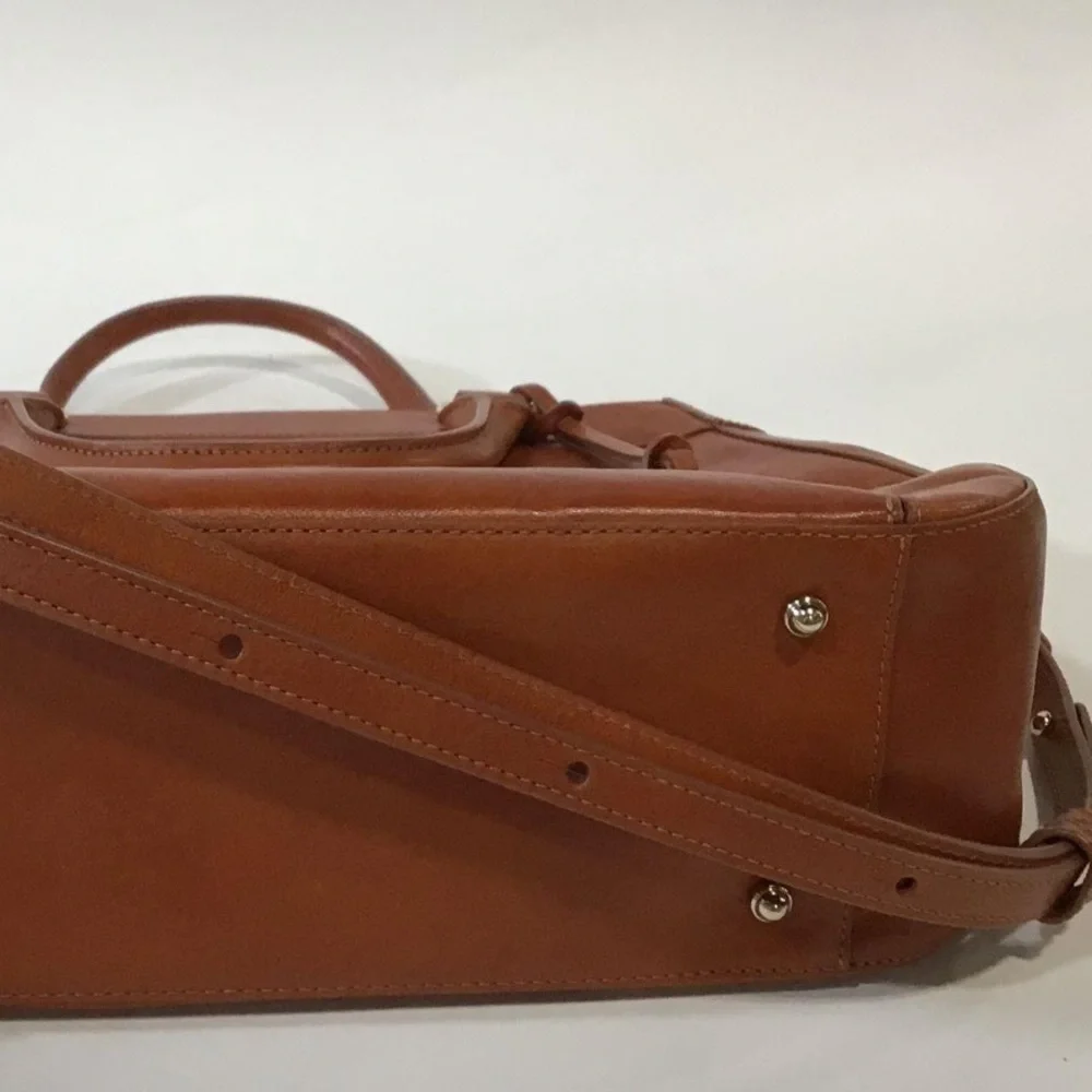 Women’s Brahmin Smooth Brown Leather Satchel Bag